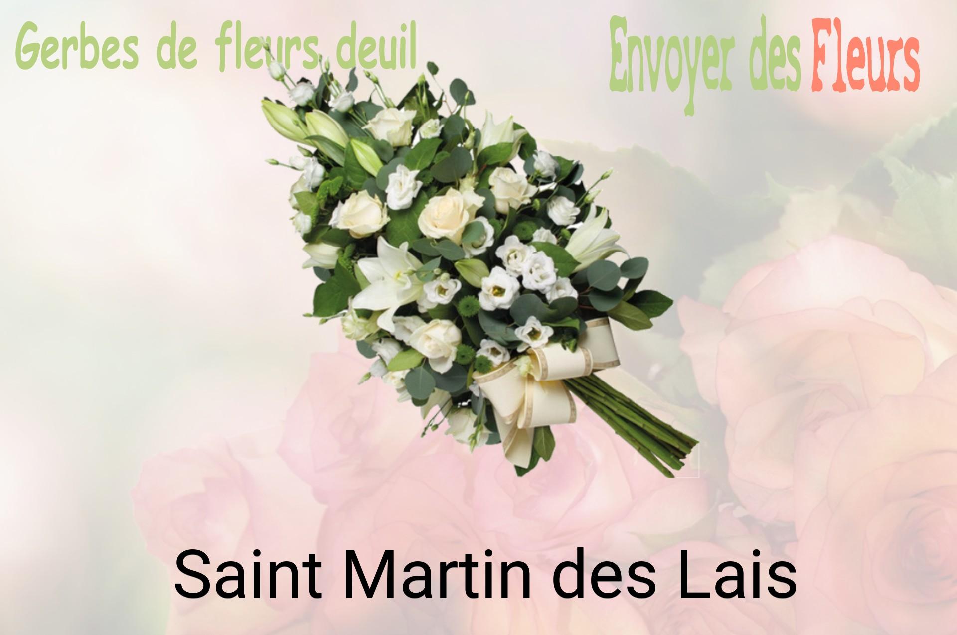 Gerbe de fleurs de deuil livrée à Saint-Martin-des-Lais